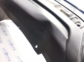 Bare rear bumper Nissan Pathfinder 13-16 pre-rest, blue RBG, without parking sensors, scratches, pressed