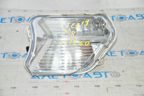 Right turn signal Ford Escape MK3 17-19 rest, white with fog lights, broken mount, sand