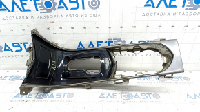 Cadillac ATS 13 center console trim - glossy black, chrome, scratches on chrome