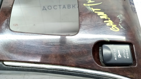 Mitsubishi Galant 08-12 center console trim black, wood insert, scratches, broken fasteners