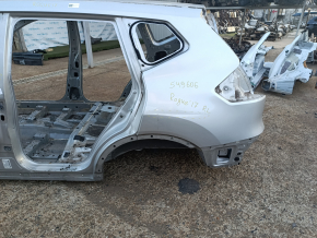 Quarter wing rear left Nissan Rogue 14-20 on the body, silver, dent, bump