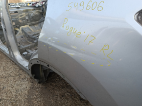 Quarter wing rear left Nissan Rogue 14-20 on the body, silver, dent, bump