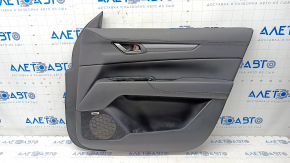 Door trim card front right Mazda CX-5 17- BOSE, with black leather insert, armrest leather black