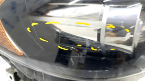 Headlight front right Mazda CX-5 17- complete, LED, crack in mount, sand, scratch, light in lens does not work