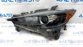 Headlight front left Mazda CX-5 17- complete, LED, crack in mount, sand, fogged up