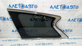 Window blind glass rear left Infiniti JX35 QX60 13- scratches on chrome