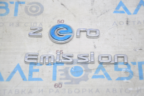 Emblem inscription Zero Emission trunk door Nissan Leaf 18-22