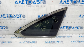 Window blind glass rear right Acura MDX 14-20 with heating, scratches on chrome