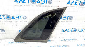 Window blind glass rear right Kia Sorento 10-15 black scratches on glass