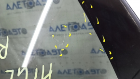 Window blind glass rear left Toyota Highlander 14-19 chrome scratches on chrome, scratches on glass