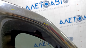 Window blind glass rear left Toyota Highlander 14-19 chrome scratches on chrome, scratches on glass
