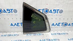 Window blind glass rear left Nissan Rogue 14-20 scratches on chrome, scratches on glass