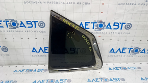 Window blind glass rear left Nissan Rogue 14-20 scratches on chrome, scratches on glass