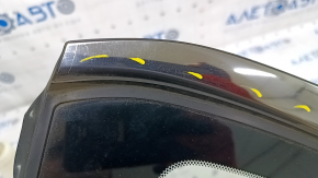 Window blind glass rear right Nissan Sentra 13-19 scratches on chrome, scratches on glass