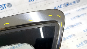 Window blind glass rear right Nissan Sentra 13-19 scratches on chrome, scratches on glass