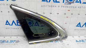 Window blind glass rear left Chevrolet Malibu 16- scratches on chrome, scratches on glass