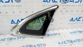 Window blind glass rear right Chevrolet Malibu 16- scratches on chrome, scratches on glass