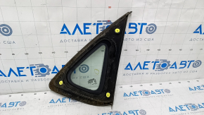 Window blind glass rear left Nissan Sentra 13-19 scratches on chrome, scratches on glass