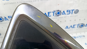 Window blind glass rear left Nissan Sentra 13-19 scratches on chrome, scratches on glass