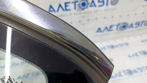Window blind glass rear left Nissan Sentra 13-19 scratches on chrome, scratches on glass