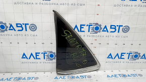 Window blind glass rear left Nissan Sentra 13-19 scratches on chrome, scratches on glass