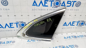 Window blind glass rear right Chevrolet Malibu 16- scratches on chrome, scratches on glass