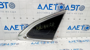 Window blind glass rear right Chevrolet Malibu 16- scratches on chrome, scratches on glass