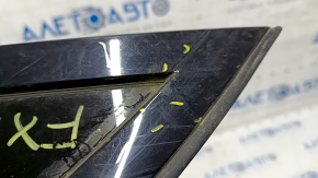 Window blind glass rear left Infiniti FX35 FX45 03-08 scratches on molding, scratches on glass