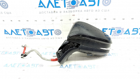 Side mirror left Toyota Venza 23- 12+4 pins, BSM, camera, turn signal, heating, backlight, black, broken housing