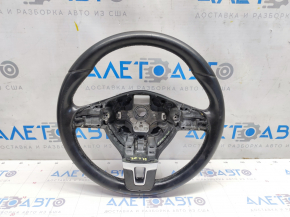 Naked steering wheel VW Jetta 11-14 USA leather black, bumps, scratches, worn