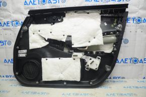 Door trim card front left Nissan Leaf 18-21 black with black insert leather, armrest cloth