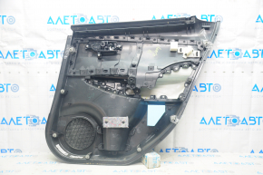 Door trim card rear left Nissan Leaf 18-21 black with black insert leather, armrest cloth