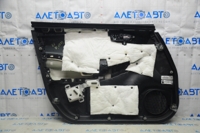 Door trim card front right Nissan Leaf 18-21 black with black insert leather, armrest cloth