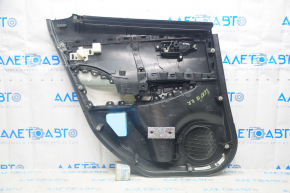 Door trim card rear right Nissan Leaf 18-21 black with black insert leather, armrest cloth, scratch