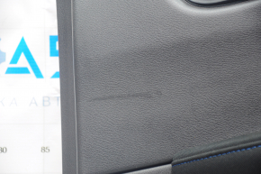 Door trim card rear right Nissan Leaf 18-21 black with black insert leather, armrest cloth, scratch