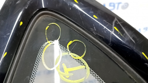 Window blind glass rear left Chrysler 200 15-17 black gloss, scratches on molding, scratches on glass