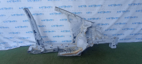 Front left quarter Toyota Prius V 12-17 white, with central pillar