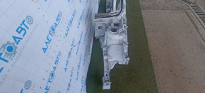 Front left quarter Toyota Prius V 12-17 white, with central pillar