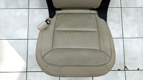 Seat 2nd row left Ford Explorer 20 - beige leather, perforated with heating, mechanical, for dry cleaning, scratches on plastic