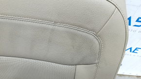 Seat 2nd row left Ford Explorer 20 - beige leather, perforated with heating, mechanical, for dry cleaning, scratches on plastic
