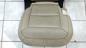 Seat 2 row right Ford Explorer 20 - beige leather, perforated with heating, mechanical, for dry cleaning, scratches on plastic