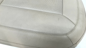 Seat 2 row right Ford Explorer 20 - beige leather, perforated with heating, mechanical, for dry cleaning, scratches on plastic