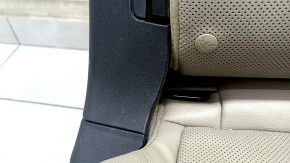 Seat 2 row right Ford Explorer 20 - beige leather, perforated with heating, mechanical, for dry cleaning, scratches on plastic