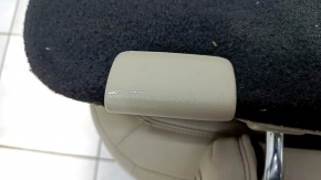 Seat 2 row right Ford Explorer 20 - beige leather, perforated with heating, mechanical, for dry cleaning, scratches on plastic