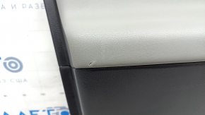 Door trim card front left Toyota Venza 23 - leather, black and gray, wood insert, tear