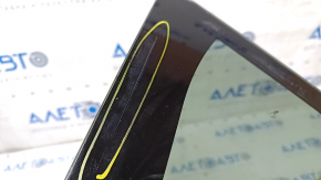 Door glass triangle rear left BMW X5 E70 07-13 green tint, scratches on glass, without molding