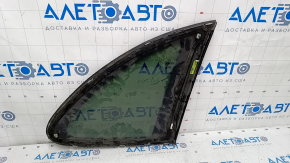 Window blind glass rear left Porsche Cayenne 958 11-14 with molding chrome, scratches on molding and chrome