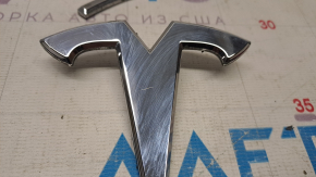 Tesla Model X T Tailgate Badge Emblem 16-21 Minor Scratches