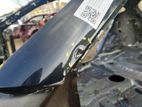 Front left quarter Toyota Venza 21 - black, on the body, dented side member and glass, bumps