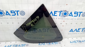 Window blind glass rear left Jeep Compass 11-16 black tint, scratch on glass